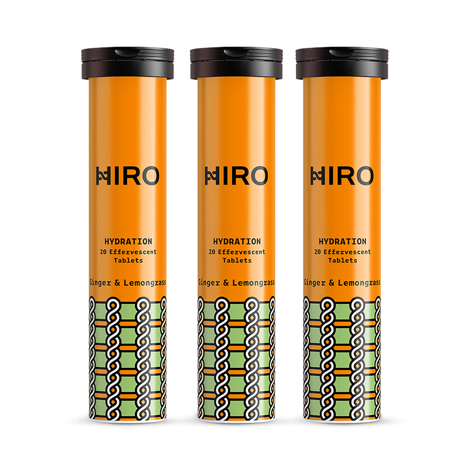 HIRO electrolyte tablets Ginger & Lemongrass 20 tablets (British brand)