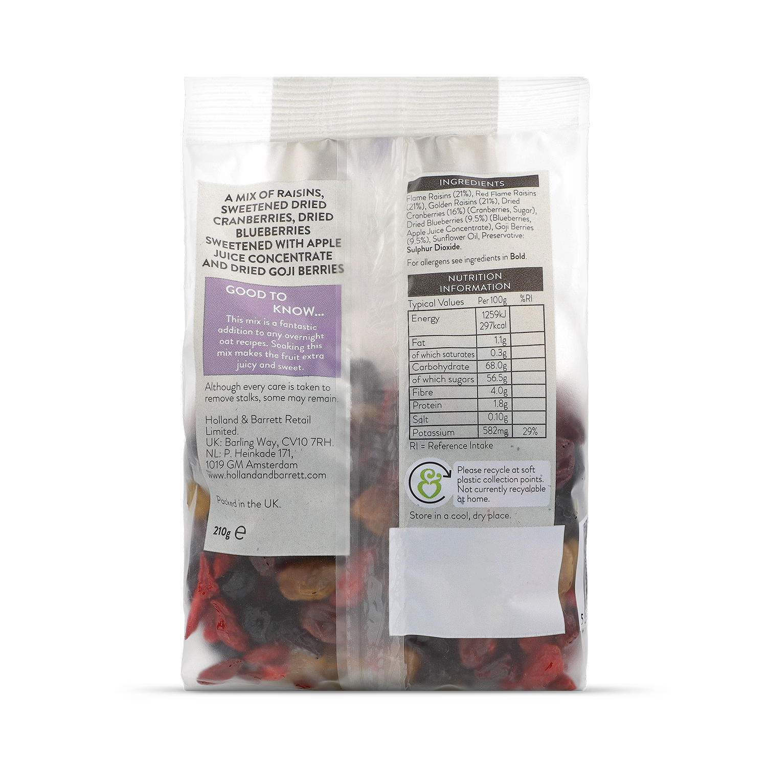 Holland & Barrett Super Berry Mix 210g, UK version