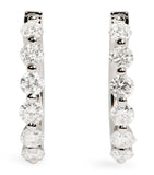 Harrods white gold diamond hoop earrings 0.50ctw, UK version