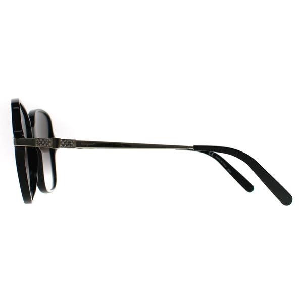 Salvatore Ferragamo black gradient oversized square sunglasses, imported from the UK