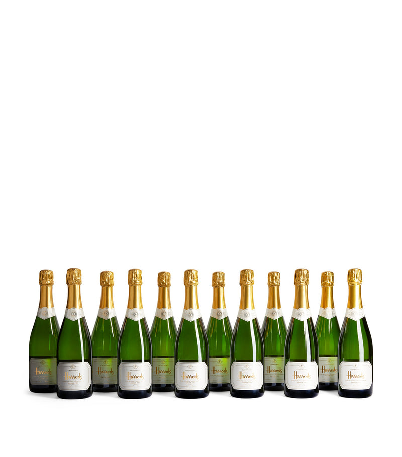 Harrods Blanc de Blancs Grand Cru Champagne Non-Vintage case of 12 bottles, UK version