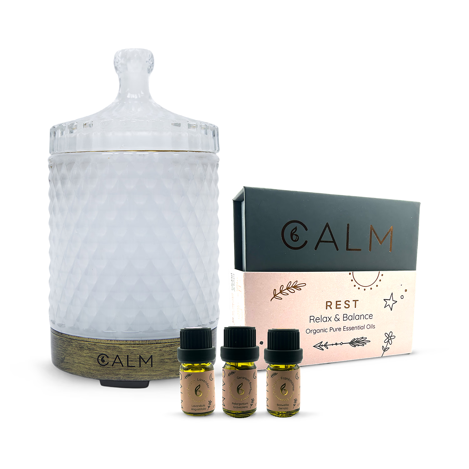 B Calm aroma diffuser and essential oil set, imported from the UK