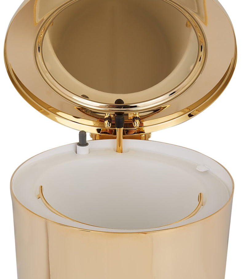 ZODIAC cylinder gold-plated pedal bin (British brand)
