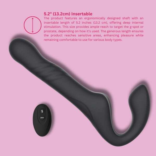 Mina Surge remote controlled strapless strap on toy, UK version