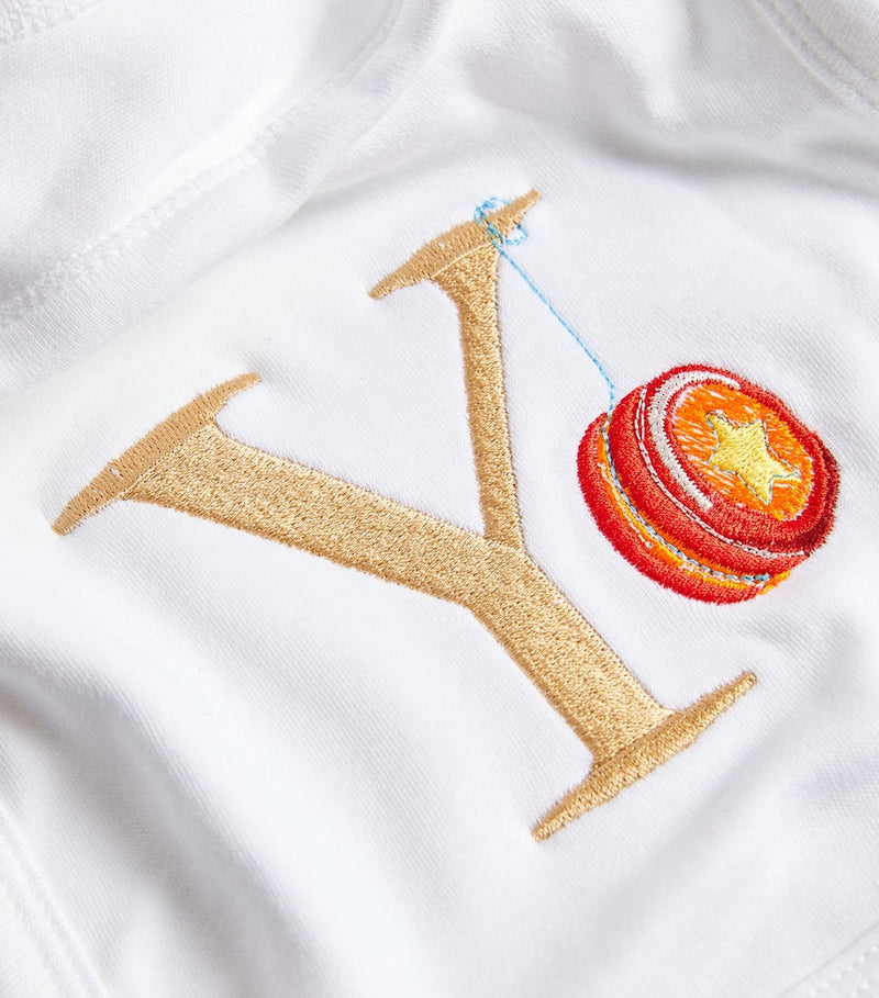 Paint My Dreams cotton monogram bib, UK version