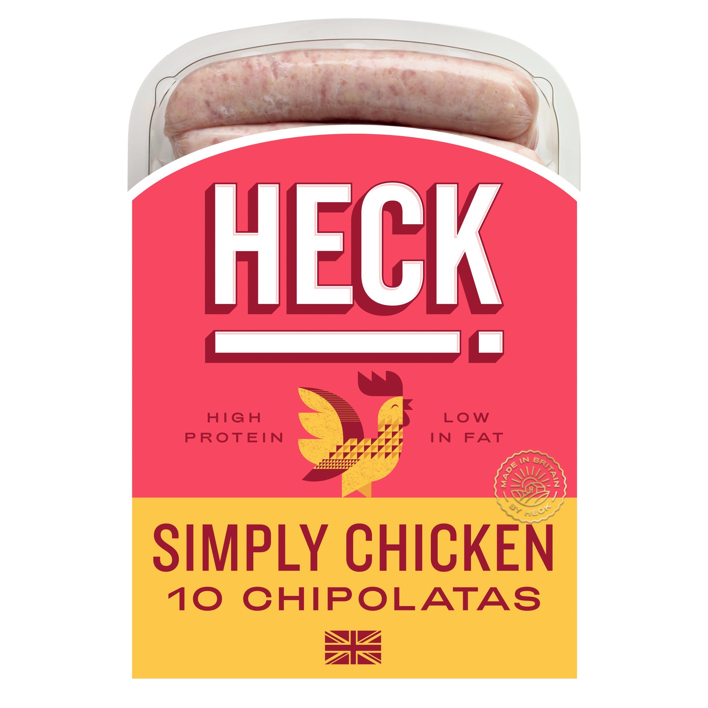 Heck Simply Chicken Gluten Free Chipolata Sausages x10 340g GOODS Sainsburys   