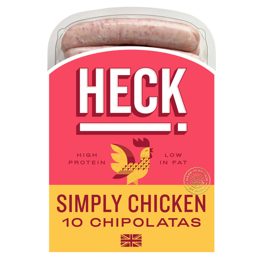 Heck Simply Chicken Gluten Free Chipolata Sausages x10 340g GOODS Sainsburys   