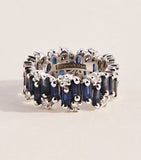Suzanne Kalan Shimmer Audrey ring blue sapphire diamond white gold (British brand)