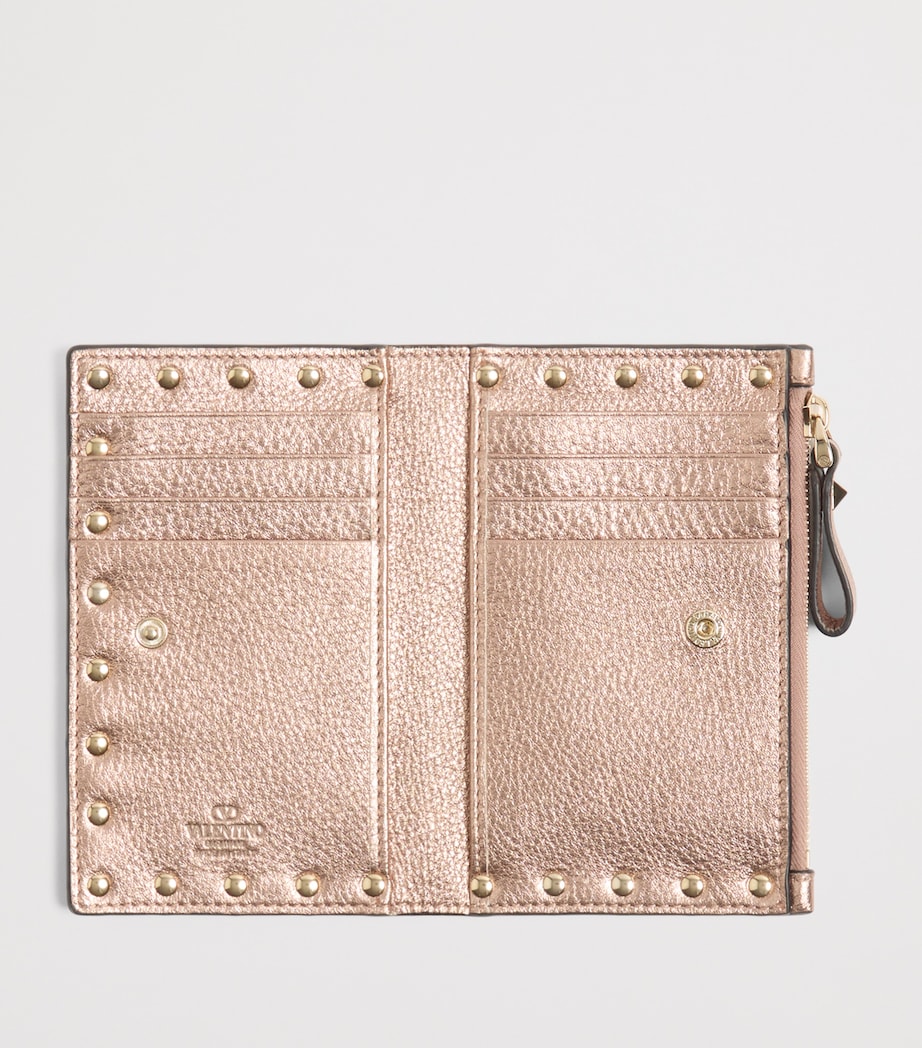 Valentino Garavani card holder Rockstud calfskin 9x14cm - British product