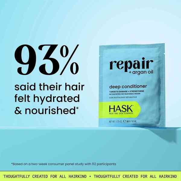 Hask Argan Oil Repairing Deep Conditioner 50ml 5 pack, imported from the UK