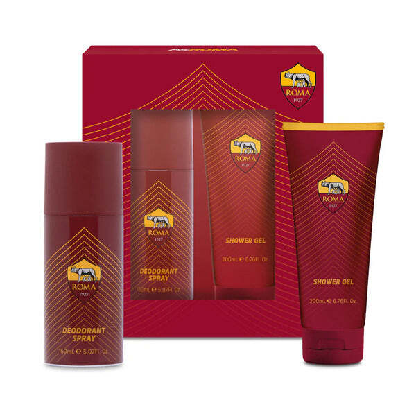 AS Roma deodorant and shower gel set 150ml 200ml, UK version