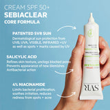 SVR Sebiaclear SPF50+ Mattifying Anti-Blemish Sunscreen 40ml, imported from the UK
