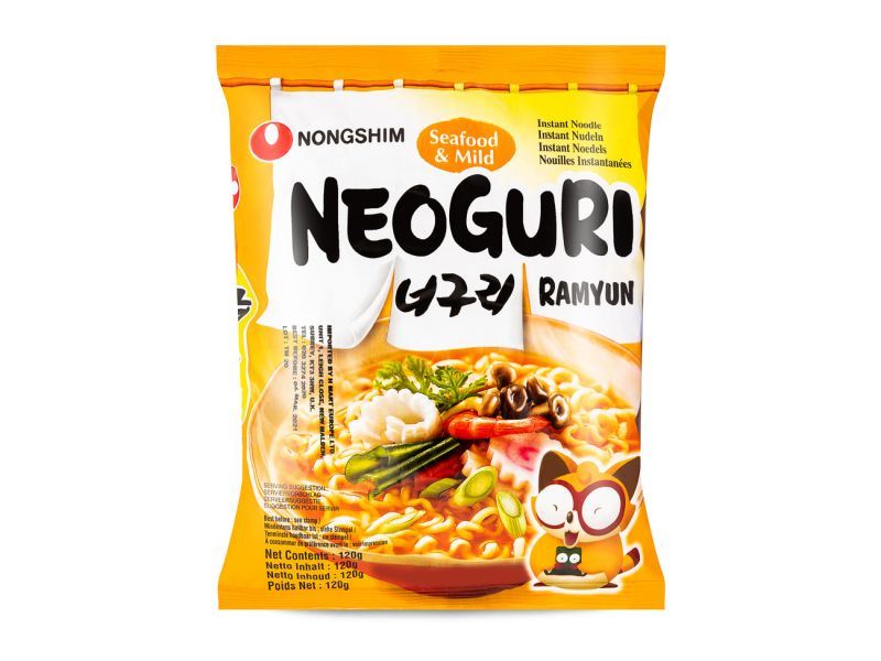 Nongshim Neoguri ramyun mild seafood noodles, imported from the UK