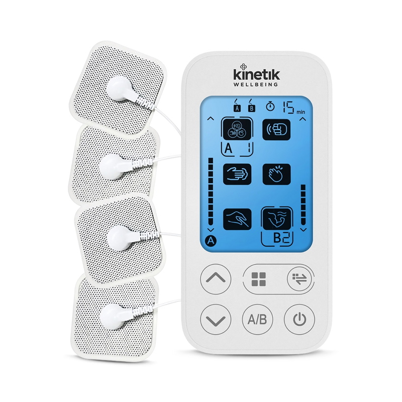 Kinetik Wellbeing dual channel TENS machine white, UK version
