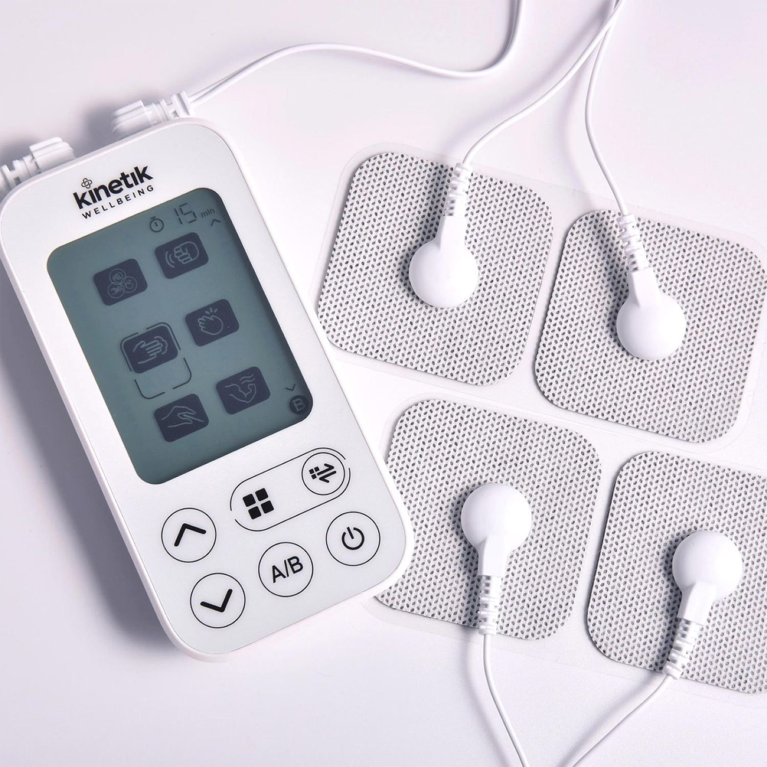 Kinetik Wellbeing dual channel TENS machine white, UK version