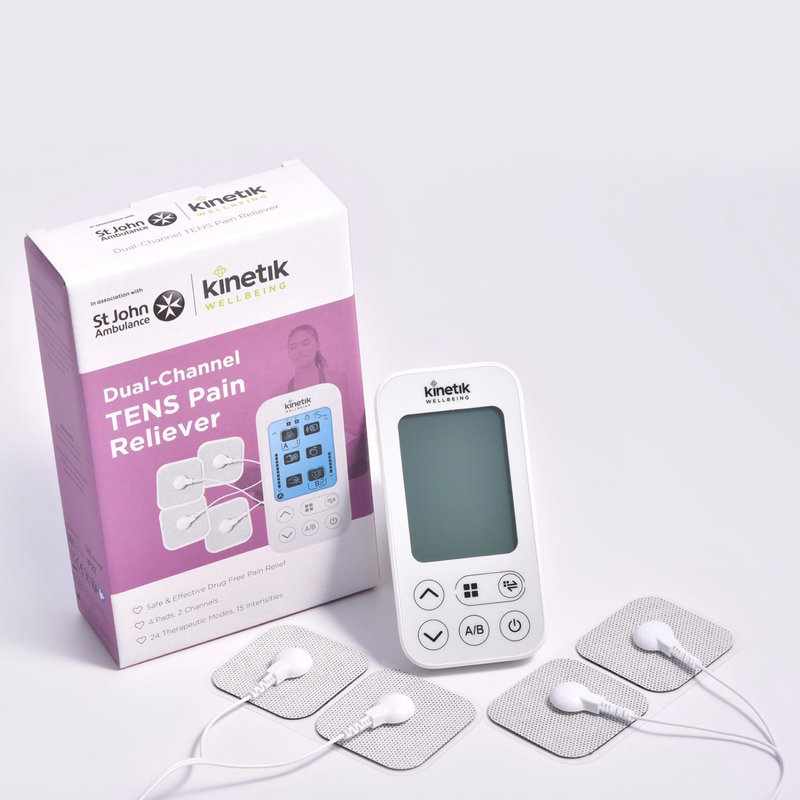 Kinetik Wellbeing dual channel TENS machine white, UK version