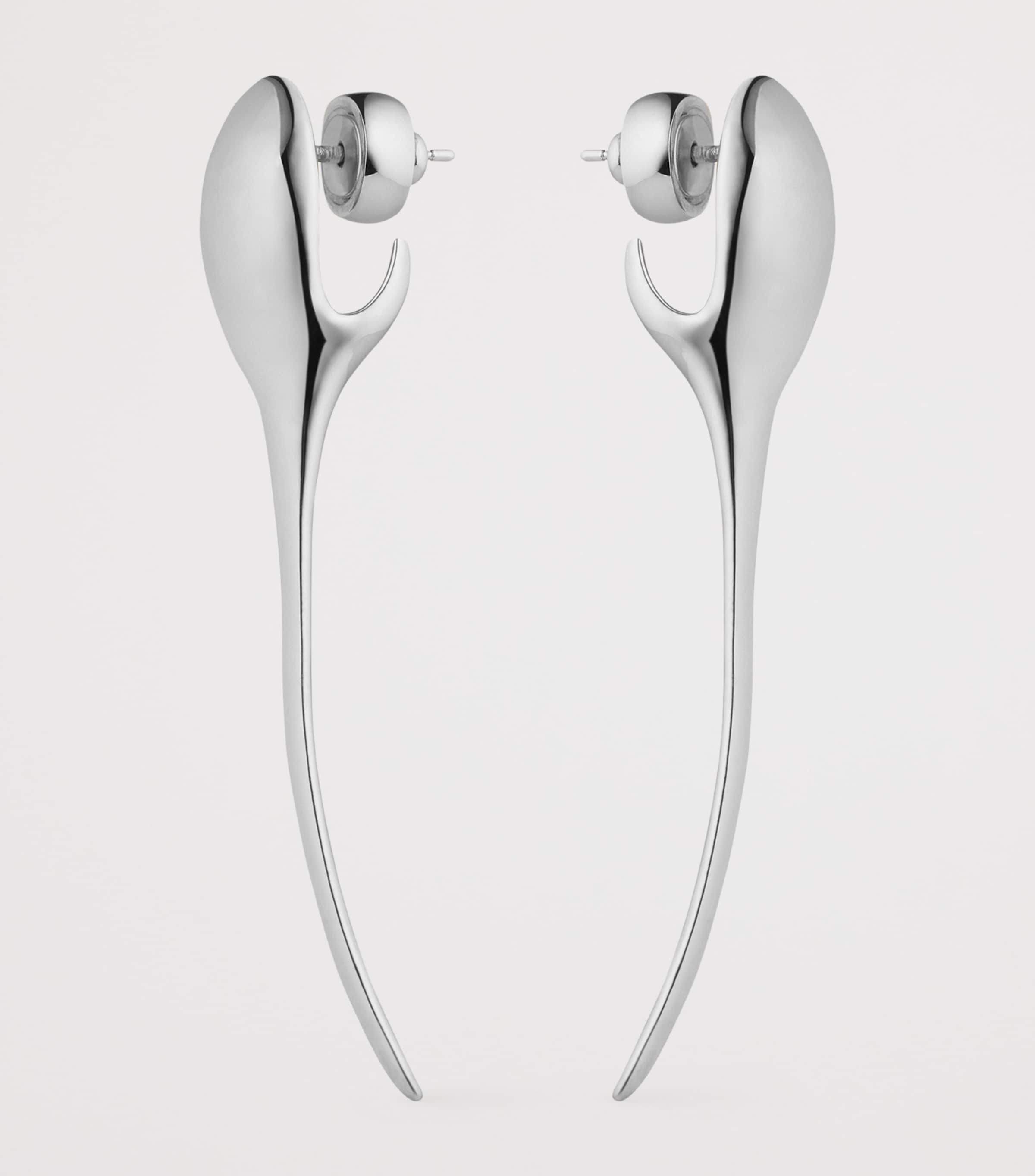 Givenchy Spike Earrings silver tone drop design, UK version