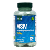 Holland & Barrett MSM 750mg 120 Tablets Chondroitin & MSM Supplements Holland&Barrett   