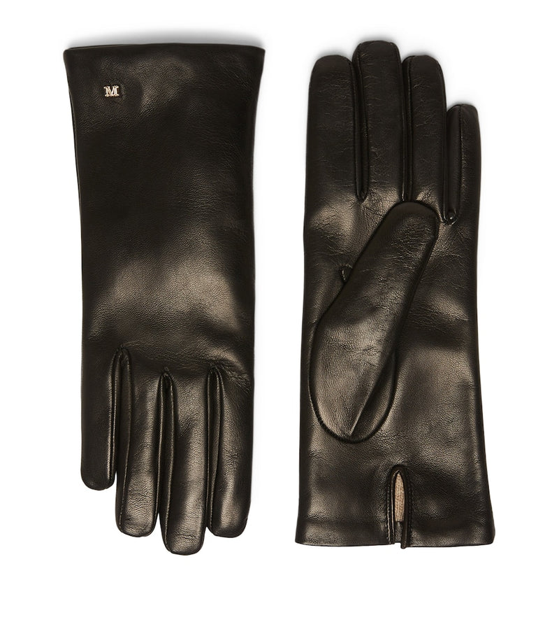 Max Mara lamb leather gloves with wool lining (British brand)