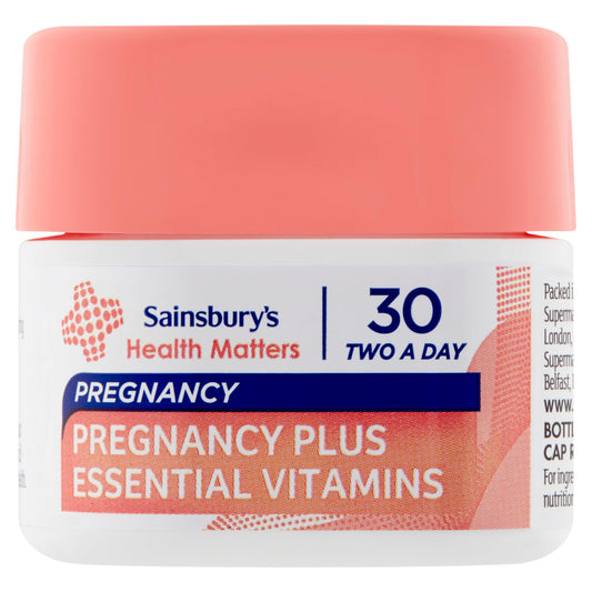 Sainsbury's Pregnancy Plus Essential Vitamins x30 Vitamins Minerals & Supplements Sainsburys   