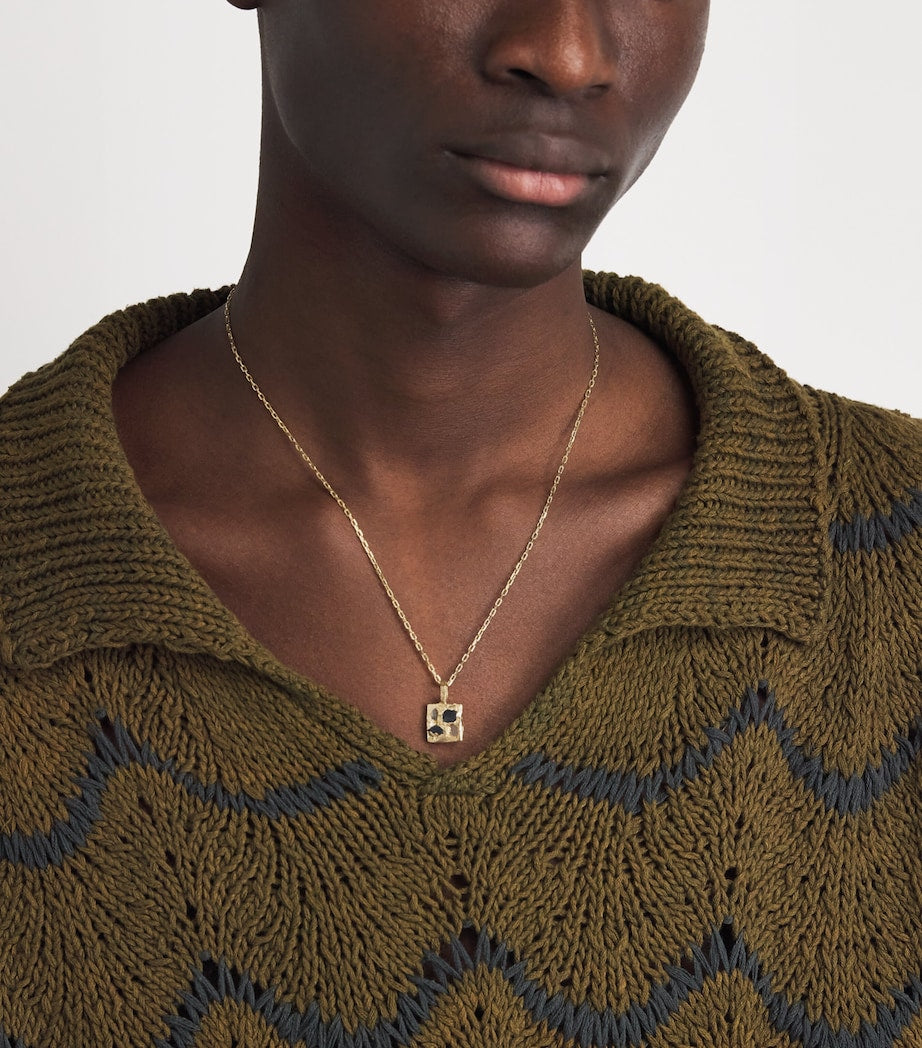 THE OUZE yellow gold sapphire scatter necklace - British product