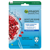 Garnier SKin Active Moisture Bomb Pomegranate Hydrating Face Sheet Mask GOODS ASDA   