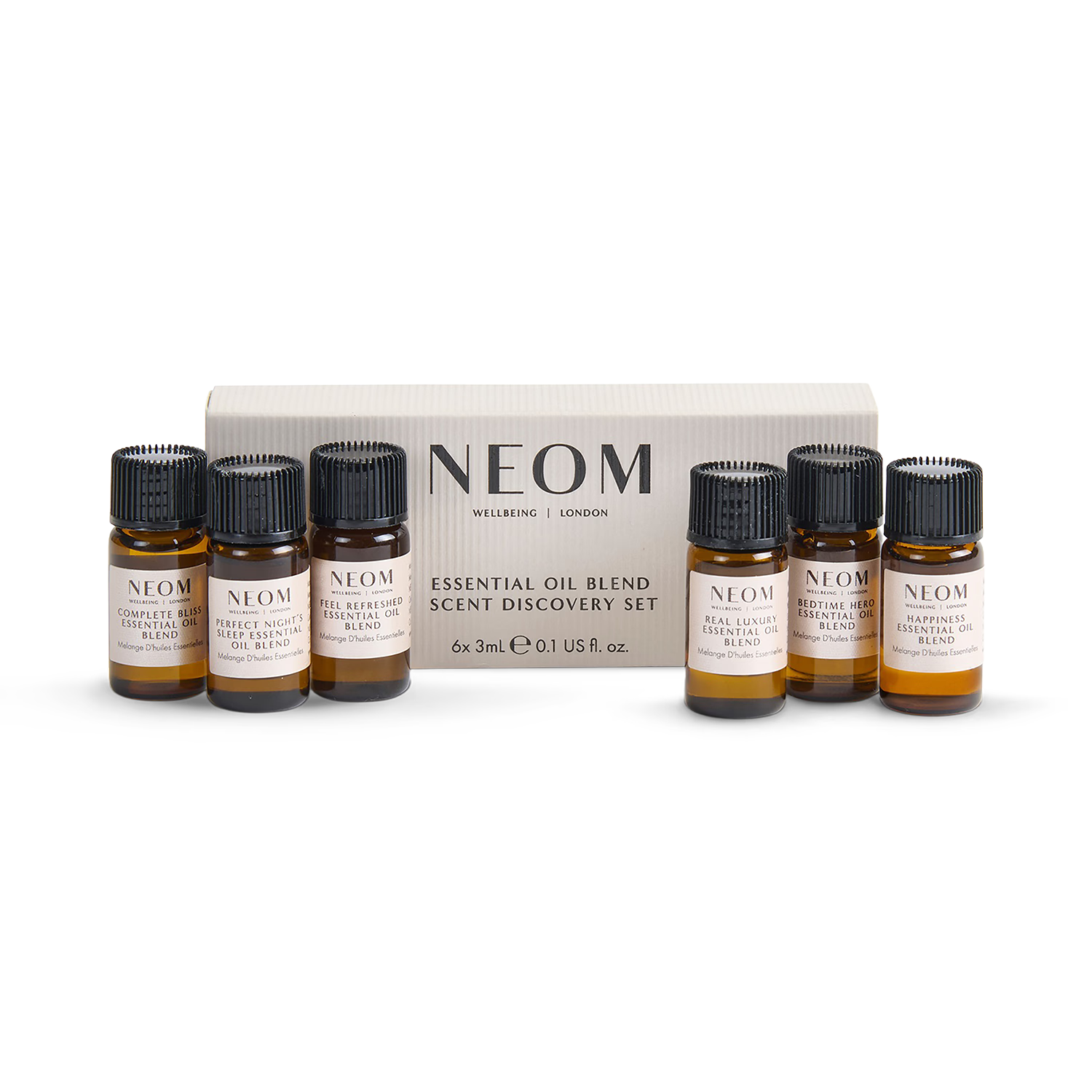 Neom essential oil scent discovery set (British brand)