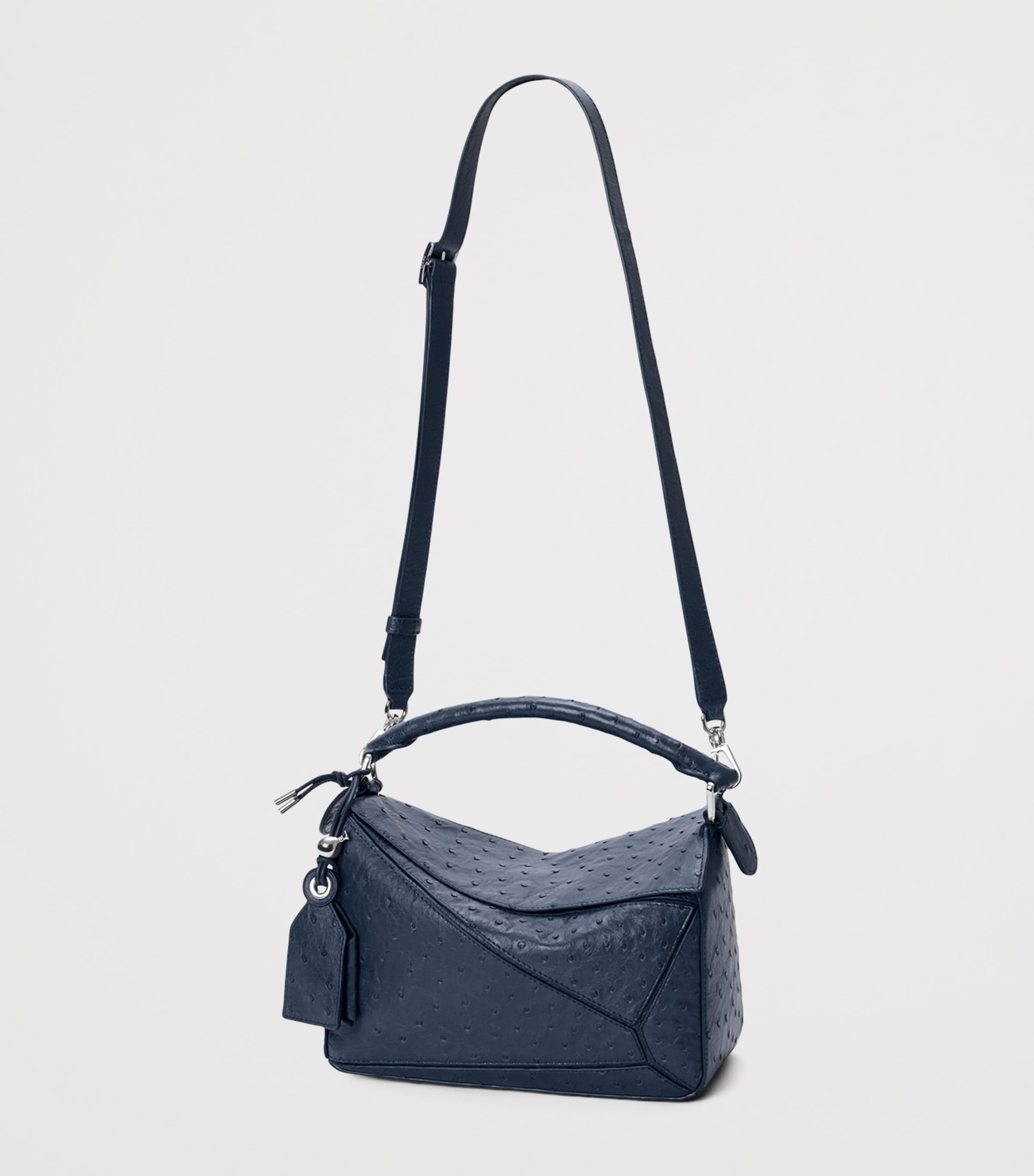 LOEWE Puzzle handbag small ostrich leather, imported from the UK