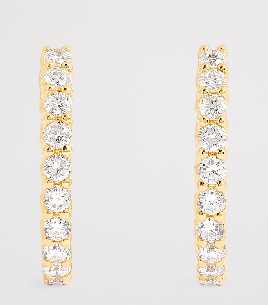 Harrods yellow gold diamond hoop earrings 1.25ctw, UK version