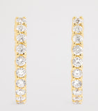 Harrods yellow gold diamond hoop earrings 1.25ctw, UK version