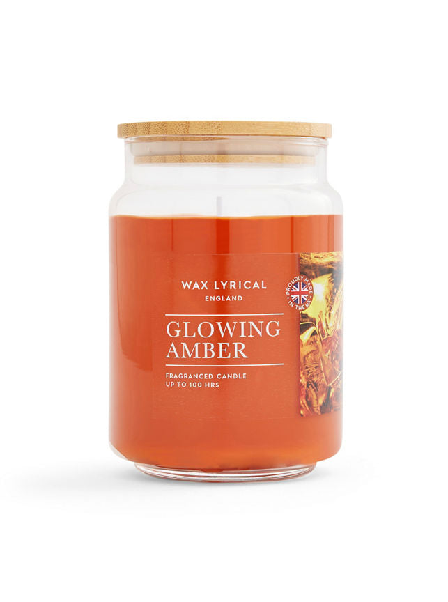 Wax Lyrical Large Jar Glowing Amber GOODS ASDA   