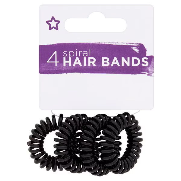 Superdrug Spiral Elastics Hair Ties (British brand)