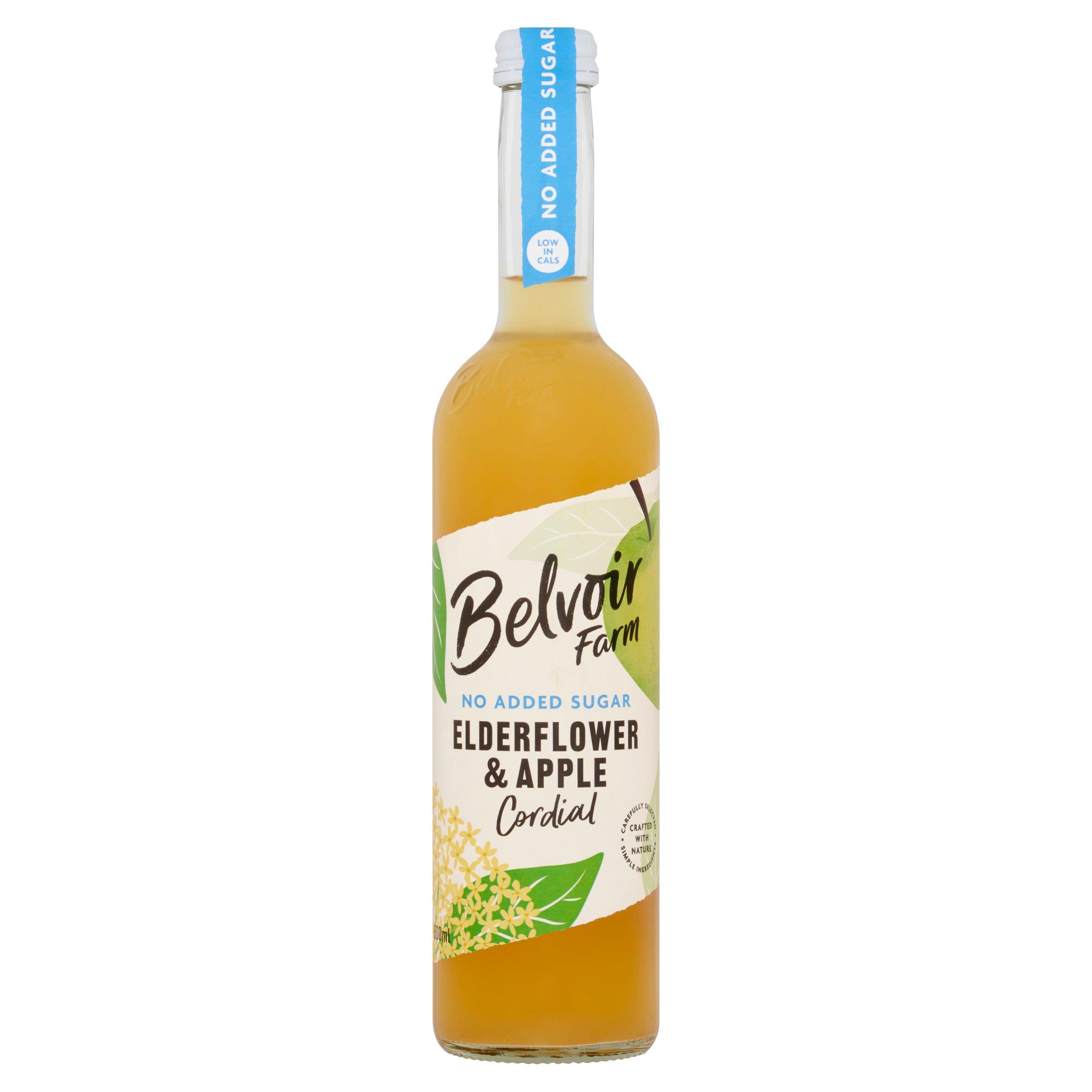 Belvoir Farm No Added Sugar Elderflower & Apple Cordial 500ml GOODS Sainsburys   