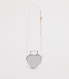 Bonpoint heart-shaped shoulder bag with printed cherries and sequins (British brand)