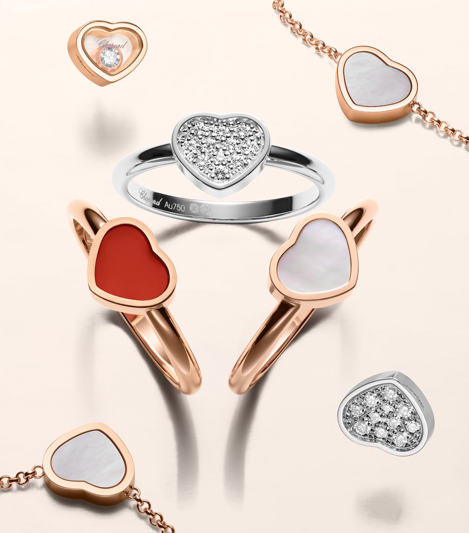 Chopard Happy Hearts ring 18k rose gold carnelian, UK version