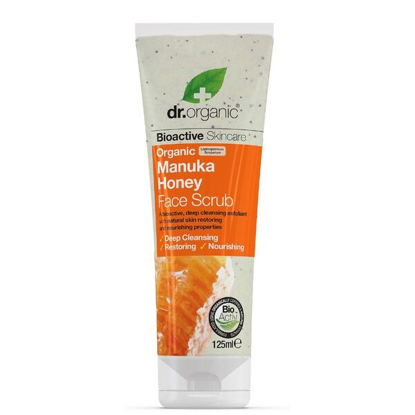Dr Organic Manuka Honey face scrub 125ml, UK version