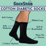 Sock Snob men's diabetic non binding cotton socks, imported from the UK
