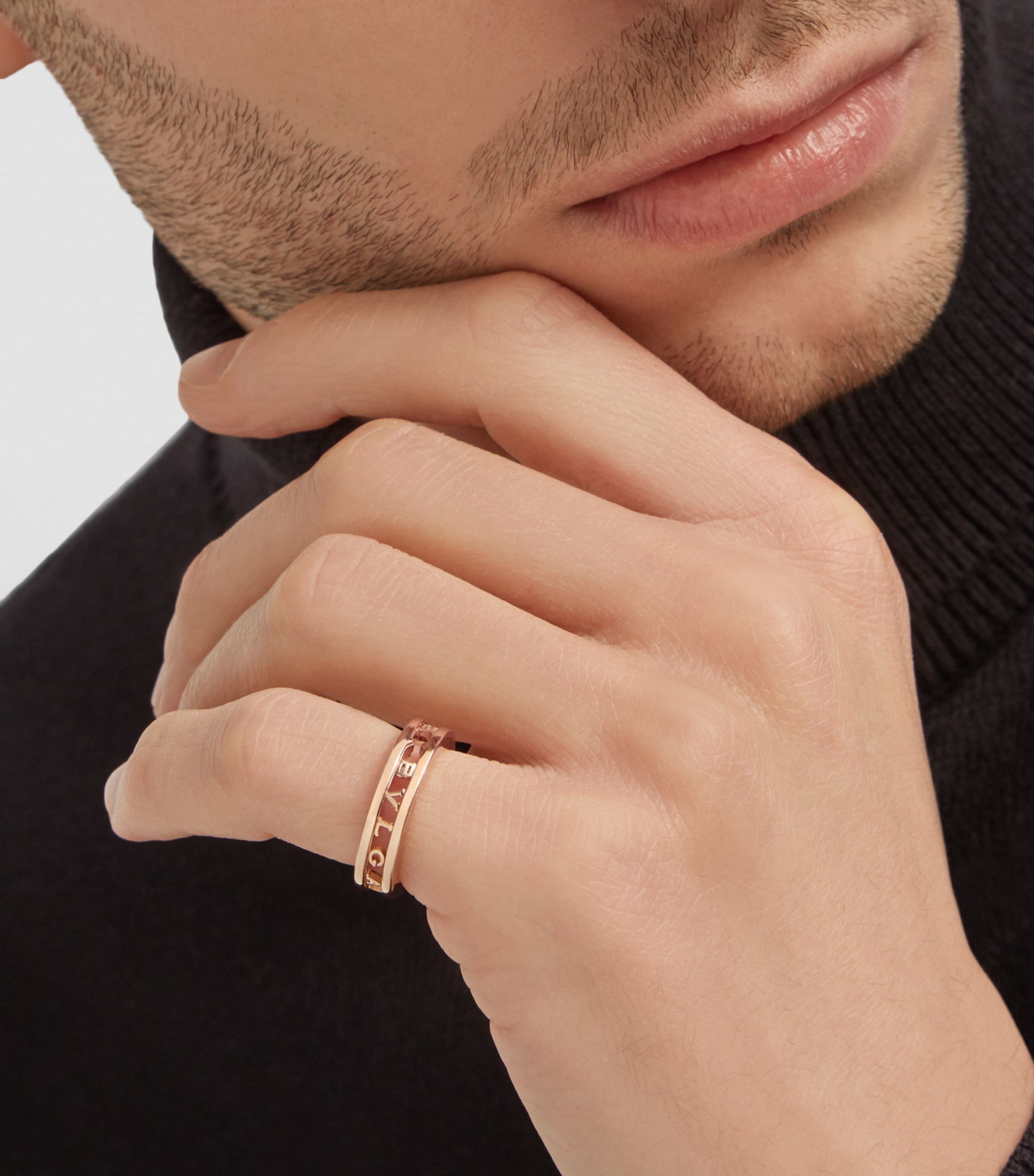 Bvlgari B.zero1 designer rose gold ring, UK version