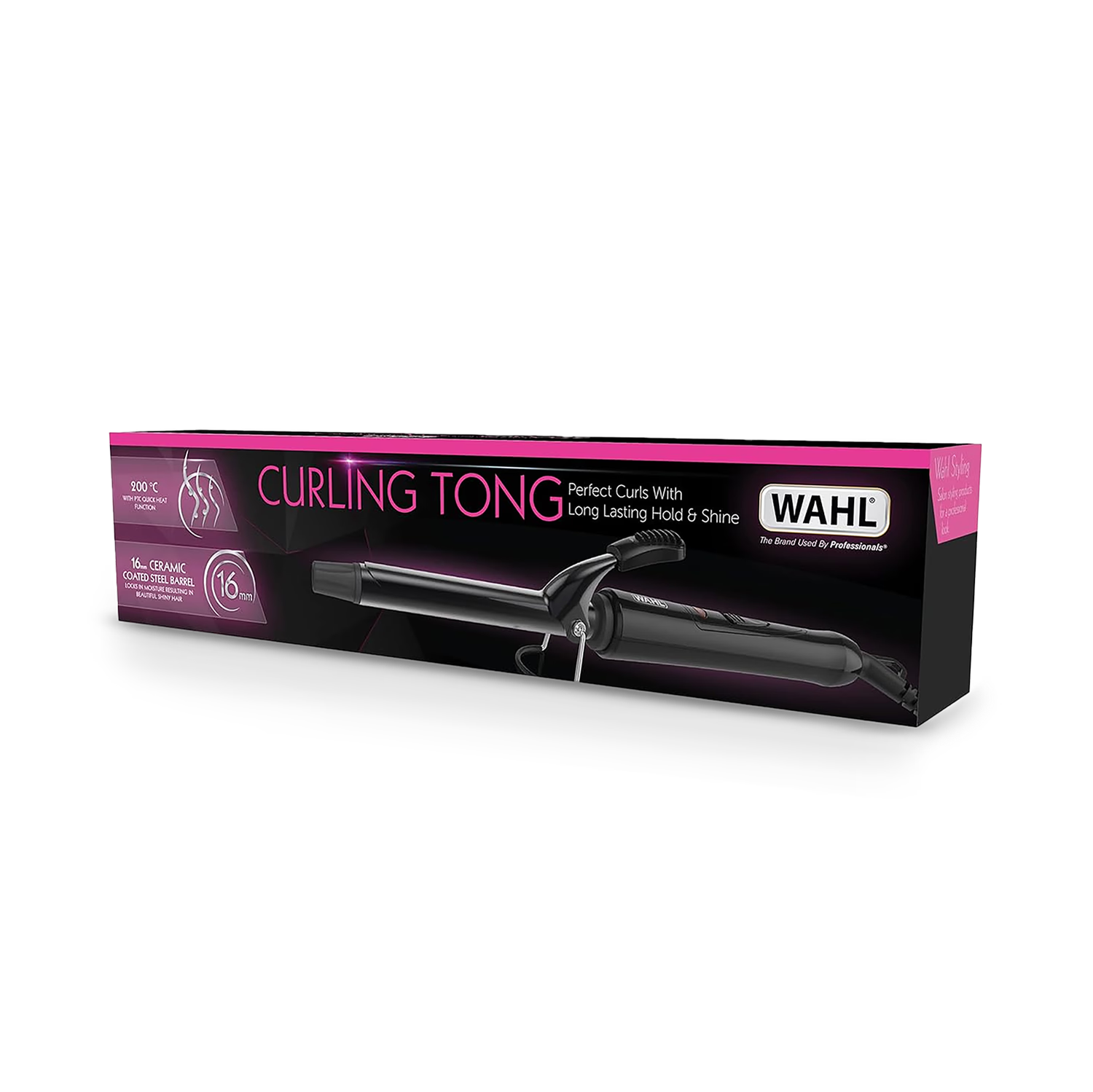 Wahl curling tong ceramic barrel 16mm black, UK version