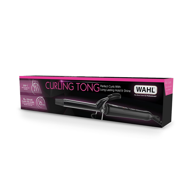 Wahl curling tong ceramic barrel 16mm black, UK version