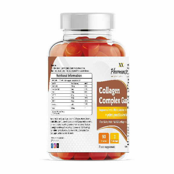 Pharmanostix Bovine Collagen Complex gummies 90 count - British product