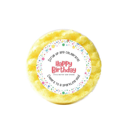 Superdrug Emily Victoria Triple Butter Soap Sponge Banana Bliss Happy Birthday Exfoliating Shower - اشتري عبر الإنترنت من McGrocer