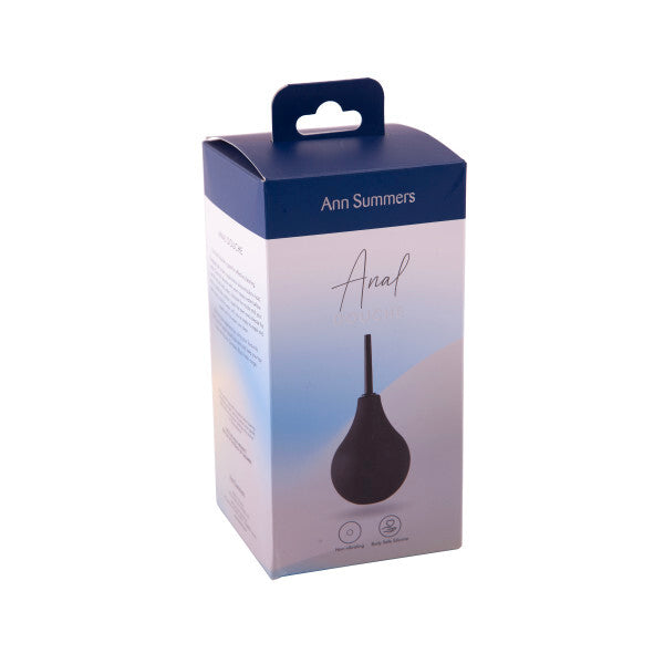 Ann Summers black silicone anal douche, imported from the UK