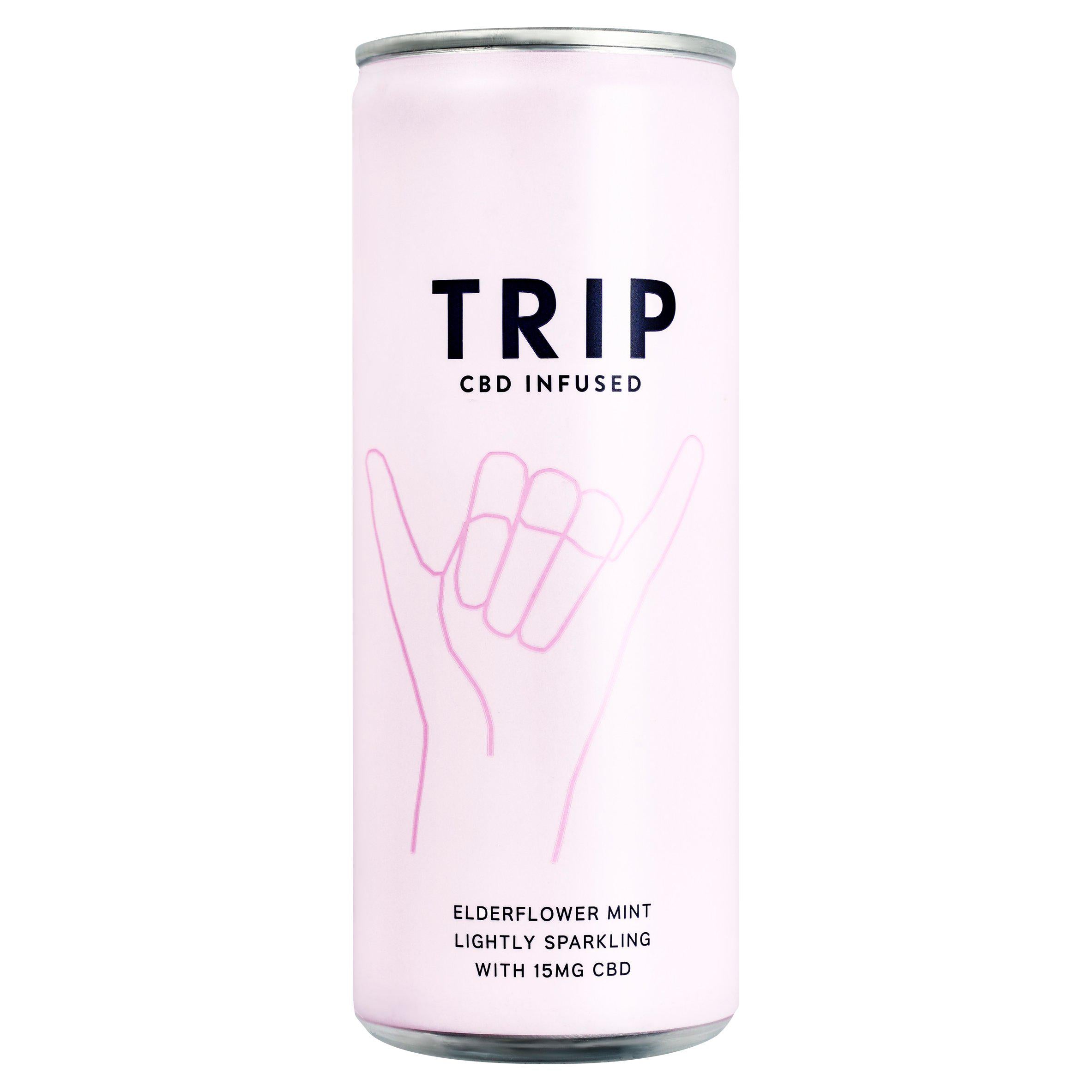 Trip CBD Infused Elderflower Mint 250ml GOODS Sainsburys   