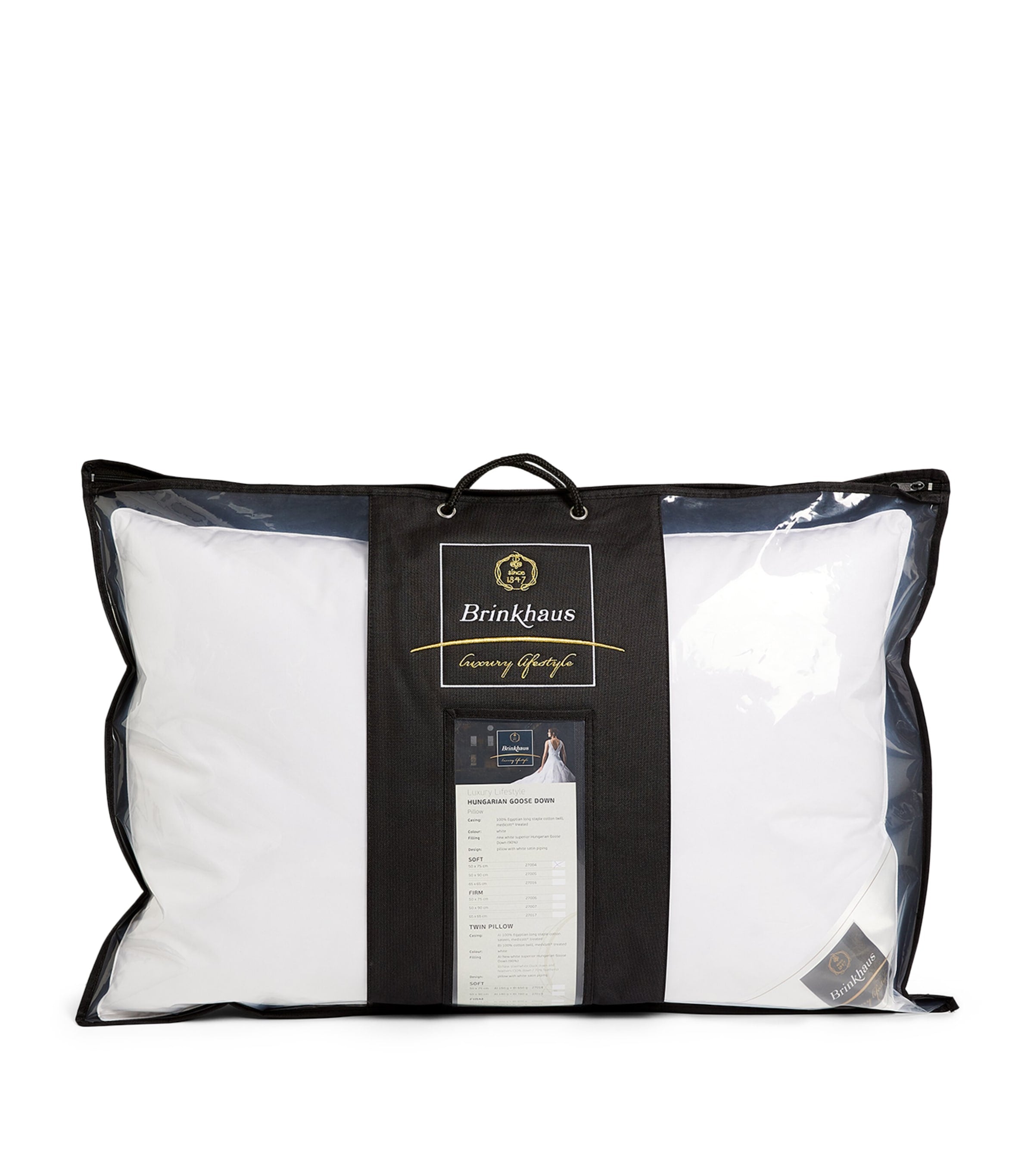 Brinkhaus Chateau 2-Chamber down pillow 50cm x 75cm - British product