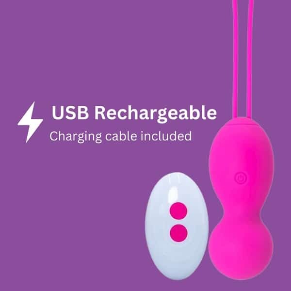 Loving Joy remote controlled vibrating kegel balls 9cm - British product