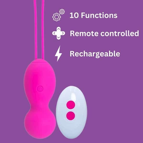 Loving Joy remote controlled vibrating kegel balls 9cm - British product