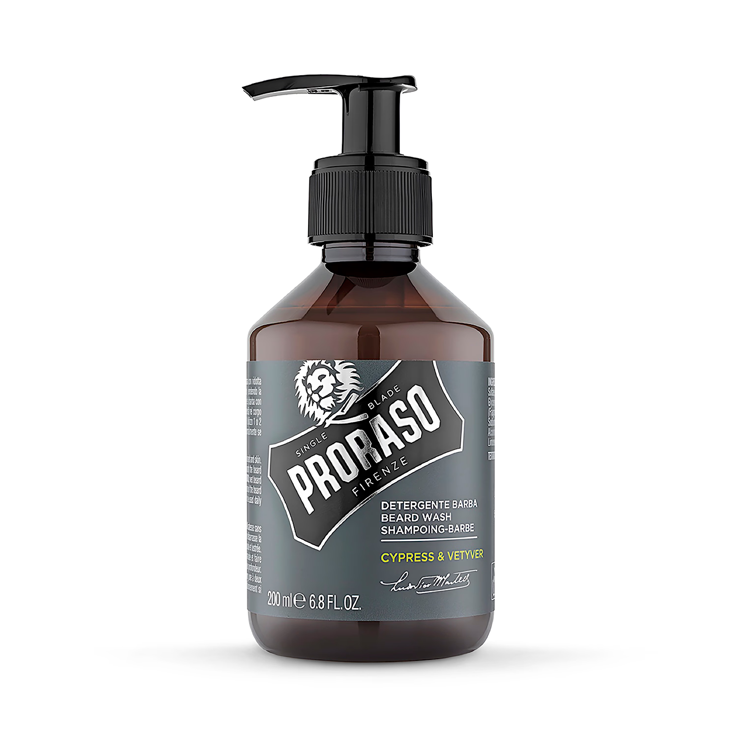 Proraso beard wash Cypress & Vetyver 200ml, imported from the UK