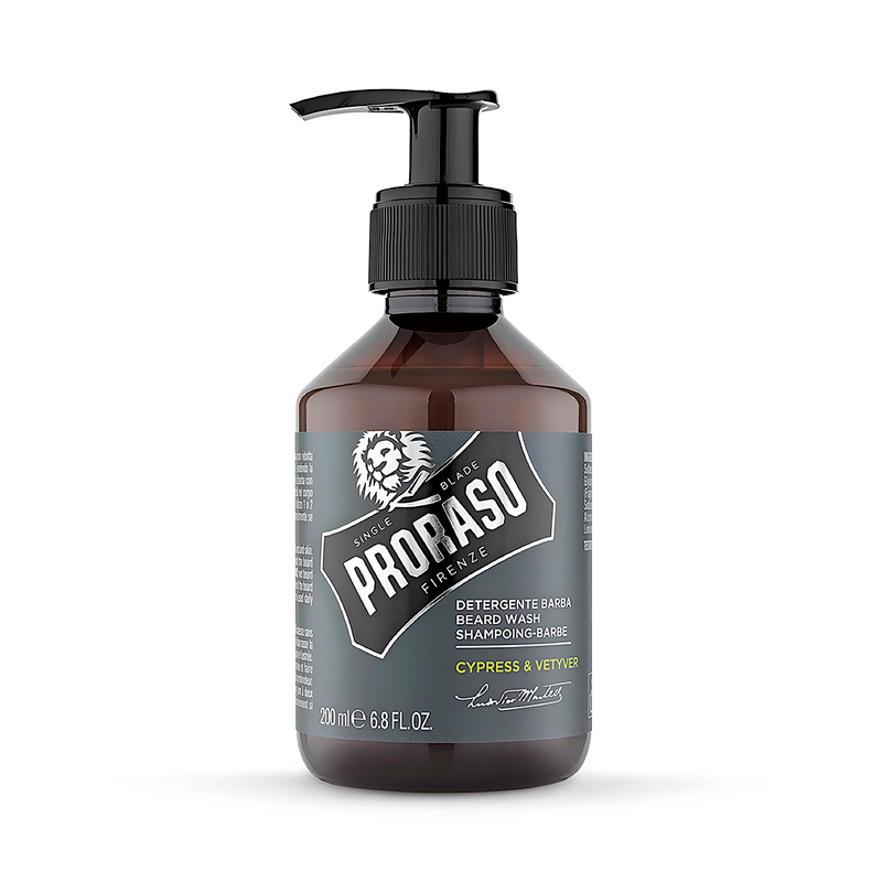 Proraso beard wash Cypress & Vetyver 200ml, imported from the UK