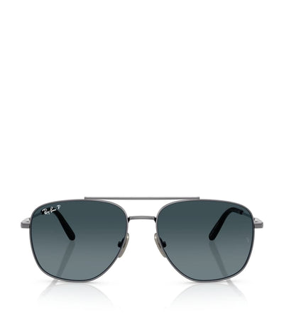 Harrods Ray-Ban William Titanium Square Sunglasses- Buy online at McGrocer